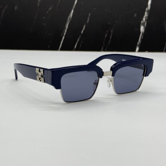 NEW OFF-WHITE WASHINGTON 645 NAVY BLUE UNISEX SUNGLASSES OFF-WHITE